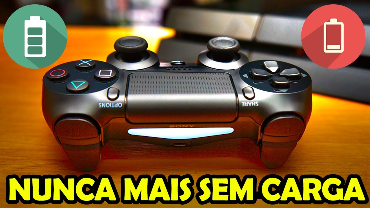 NUNCA MAIS FIQUE SEM CARGA NO CONTROLE DO PS4 SOLUÇÃO !!!