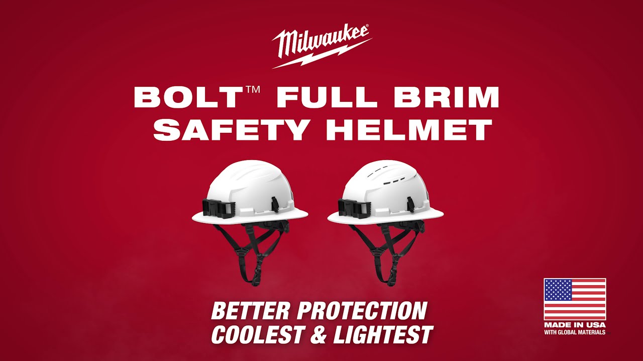 BOLT&trade; Full Brim Safety Helmet | 48-73-1650 & 48-73-1651