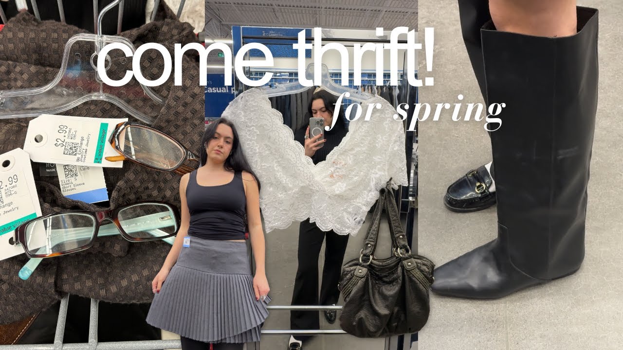 BUYING EVERY SPRING TREND AT THE THRIFT STORE / thrift with me for spring 2024 ❤︎₊ ⊹ ♡