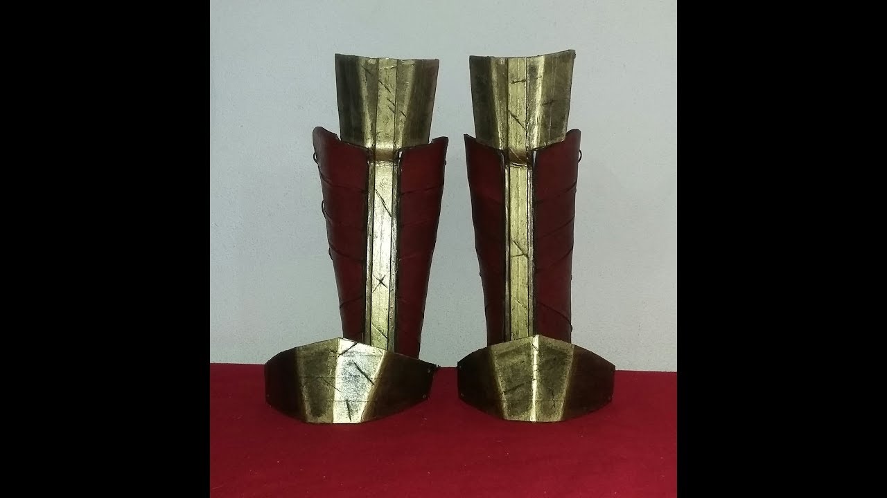 CÓMO HACER LAS GREBAS O ESPINILLERAS DE WONDER WOMAN