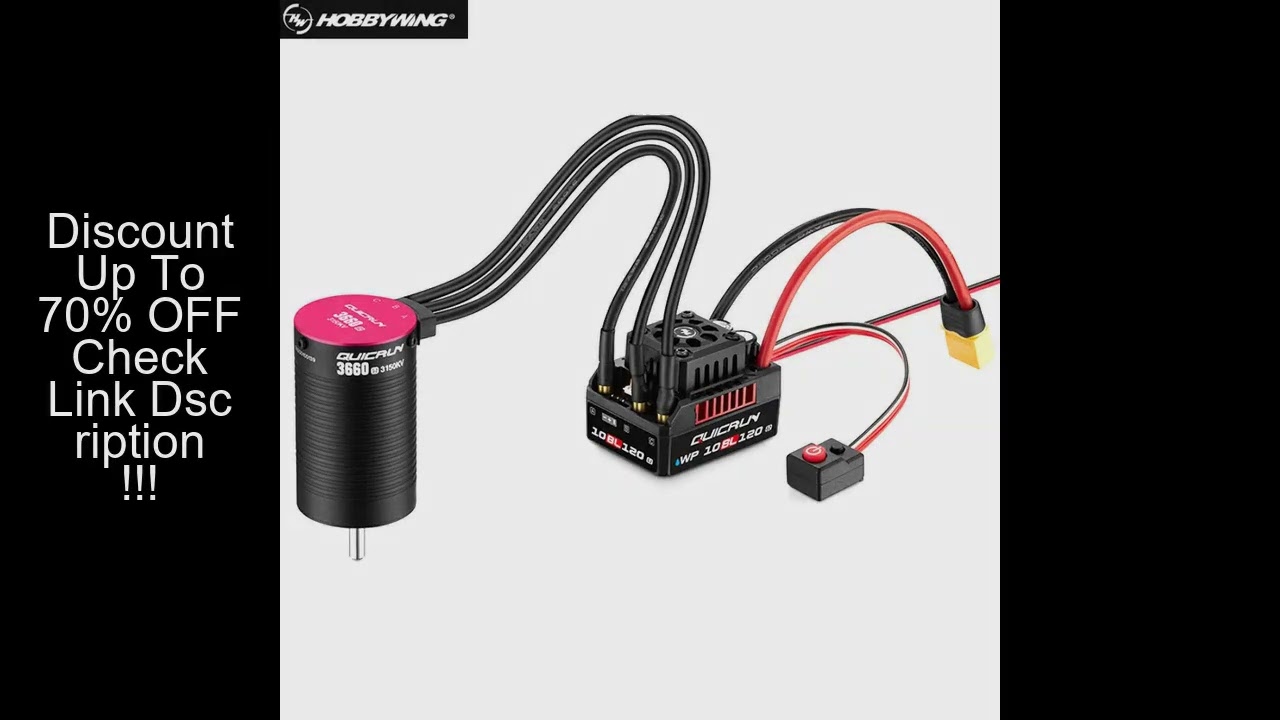 HobbyWing QuicRun WP 10BL120 G2 120A Waterproof Sensorless Brushless ESC Speed Controller 3652 3660