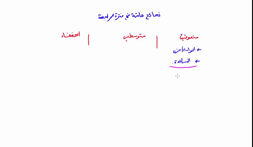 نصائح عامة في فترة المراجعة