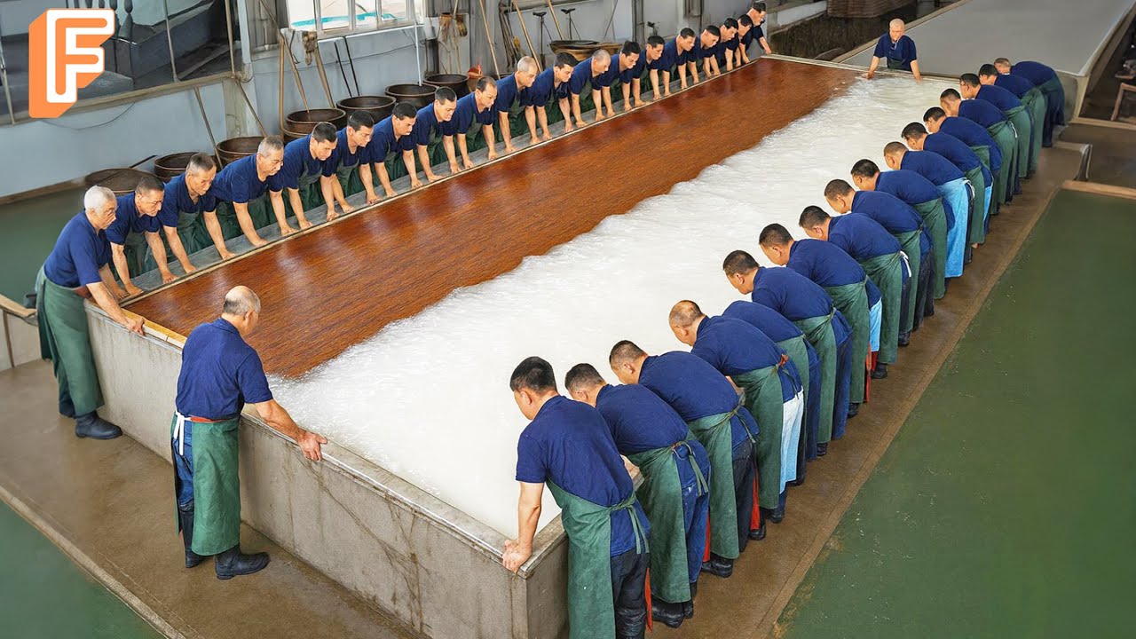 How Handmade Paper Is Made By 200 People Using An Ancient 2000-Year-Old Technique