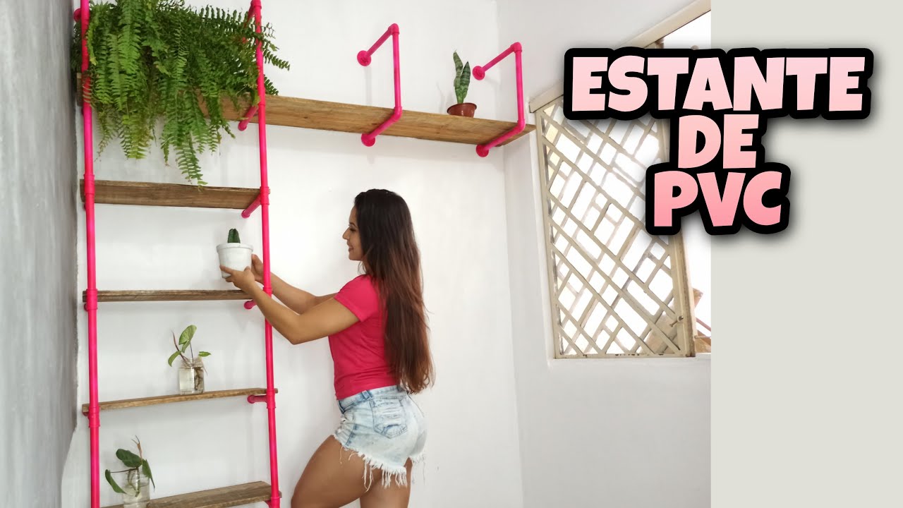 Estante de PVC e madeira estilo industrial. Passo a passo. #DIY