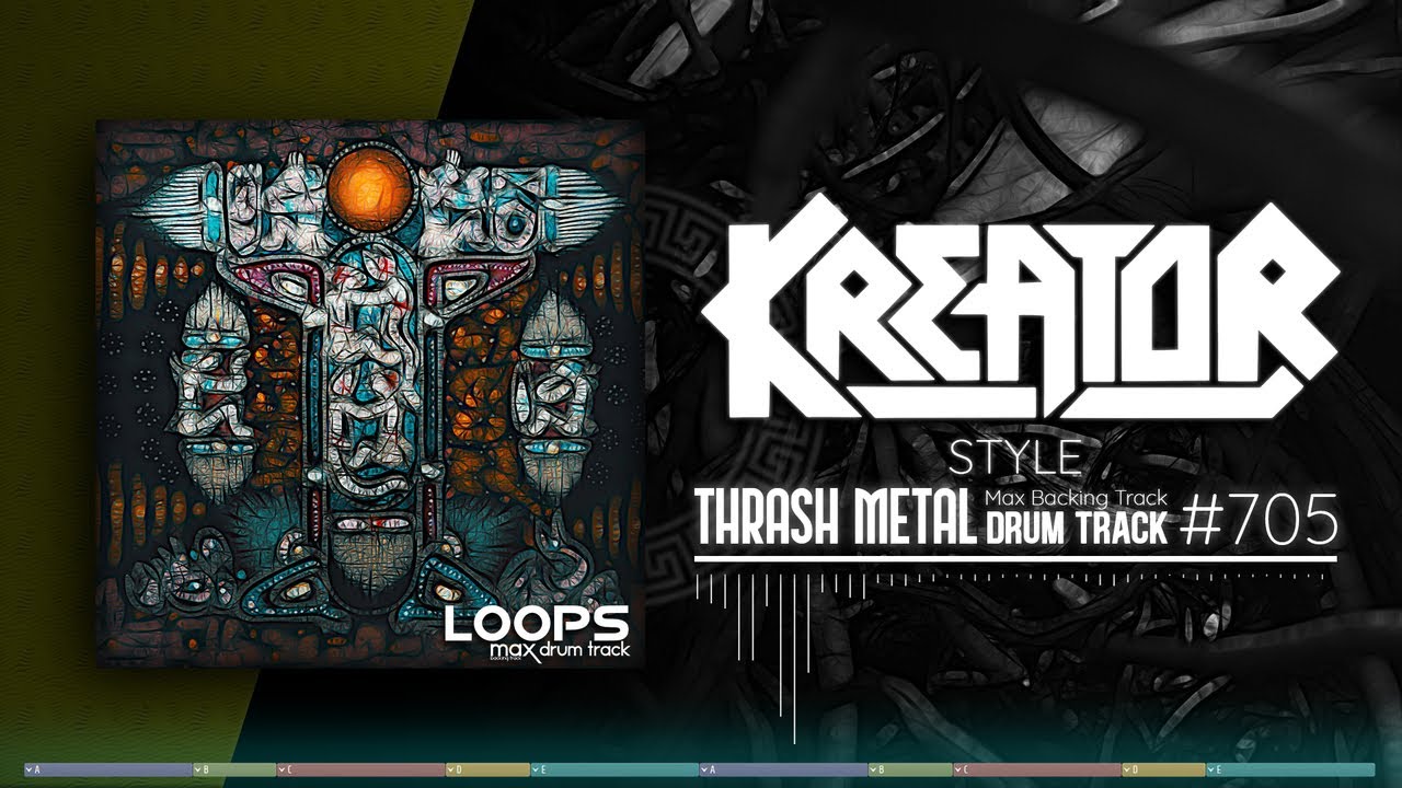 Thrash Metal Drum Track / Kreator Style / 145 bpm