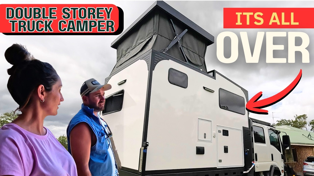 D.I.Y DOUBLE STOREY TRUCK CAMPER FIX UPS - WE CAN'T BELIEVE IT!  OUR FAMILY TINY HOME EP13