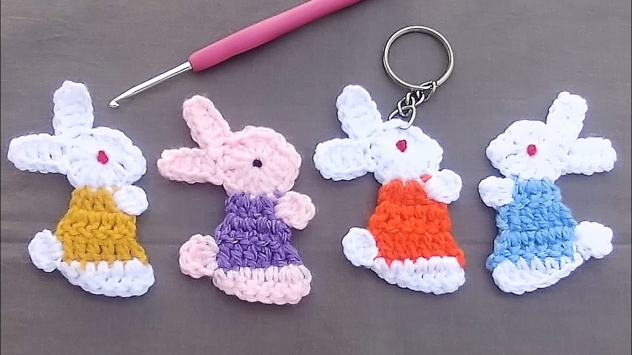 🐇 easy Crochet Bunny | bunny crochet keychain 🐰