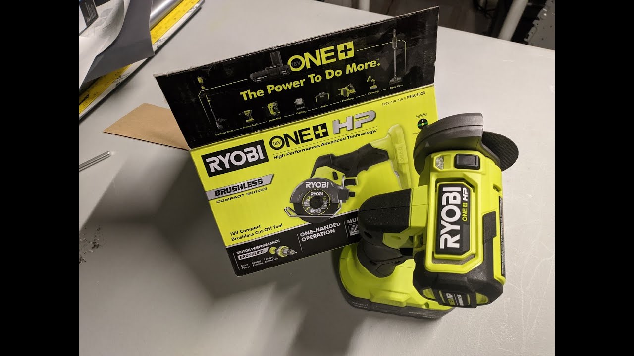Обзор отрезной машинки RYOBI 18V.  Карманная 