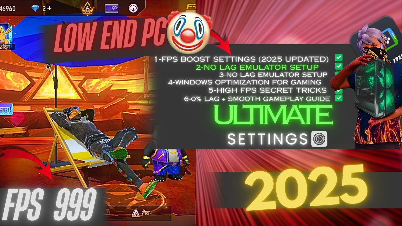 Free Fire Lag Fix 2025 ⚡ Low-End PC Boost | 200+ FPS Guide (Zero Lag)