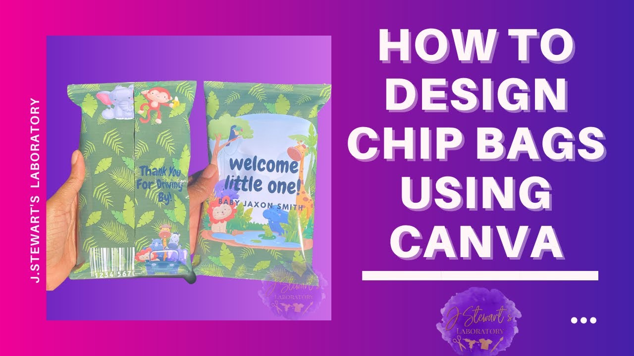 How to design Chip Bags with Canva and assemble.
