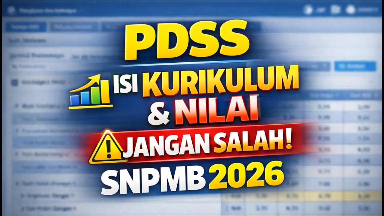 Pengisian Kurikulum dan Nilai di PDSS | SNPMB 2026