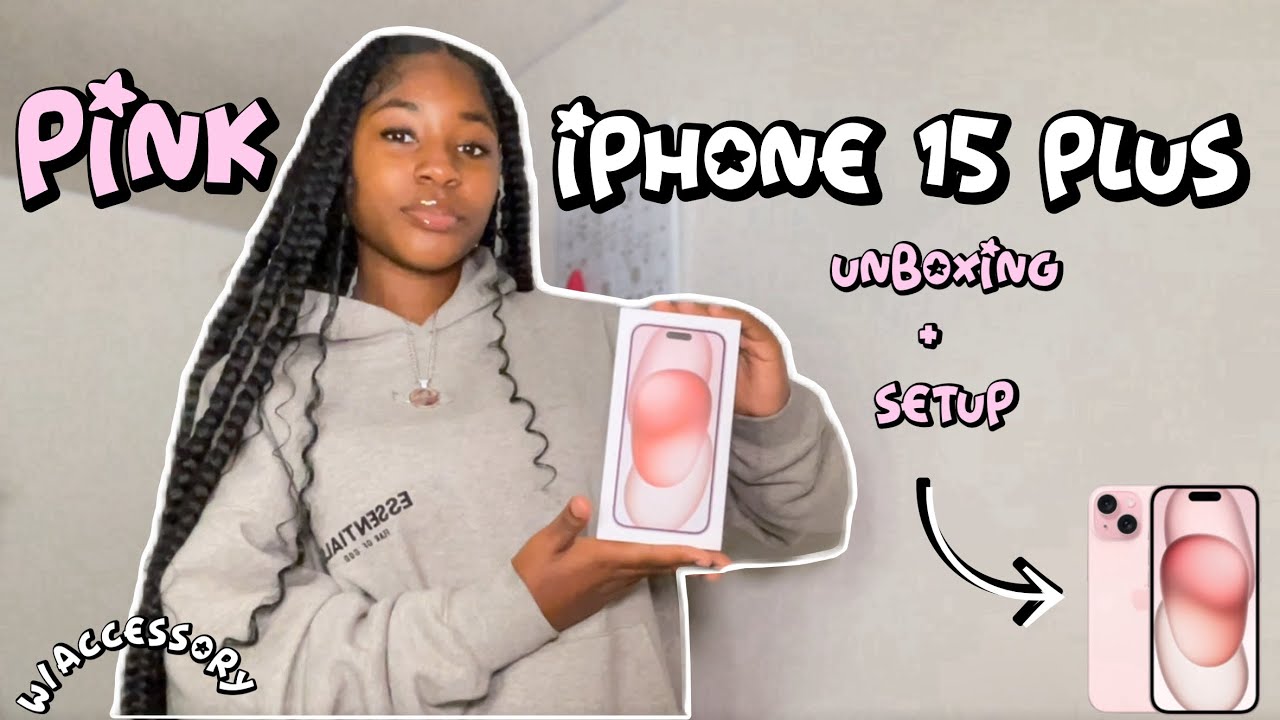 iPhone 15 Plus *Pink*🎀 unboxing, accessory + setup