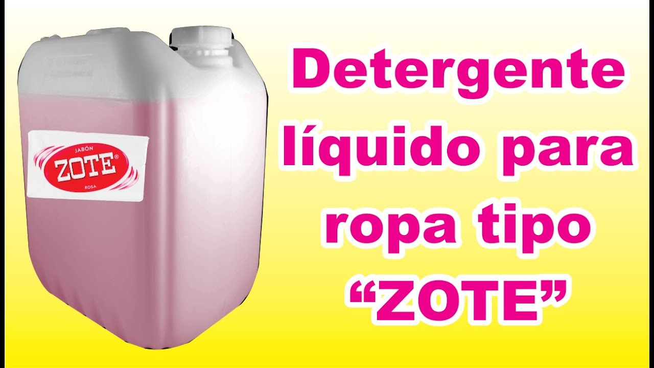 Fabricación de detergente líquido para ropa tipo "ZOTE", de muy buena calidad