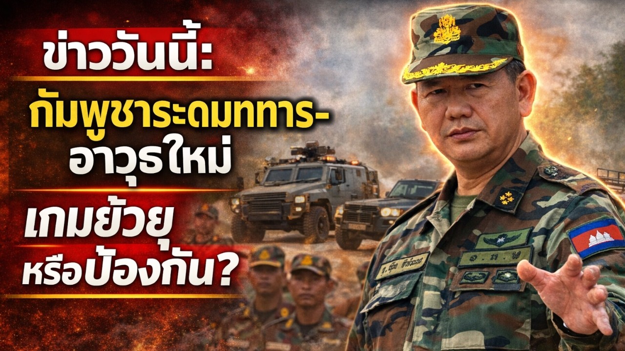 ข่าววันนี้: กัมพูชาระดมทหาร–อาวุธใหม่ เกมยั่วยุหรือป้องกัน?