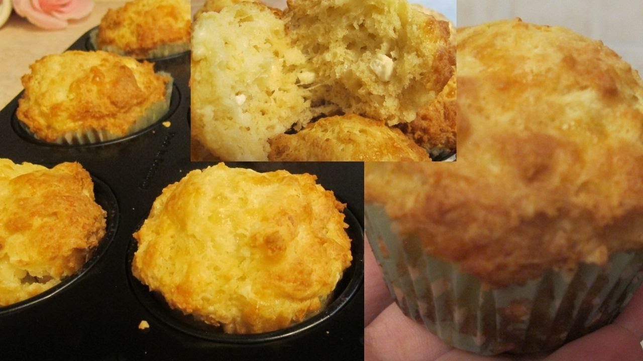 ПУХКАВИ МЪФИНИ СЪС СИРЕНЕ И КАШКАВАЛ   MUFFIN AL FORMAGGIO