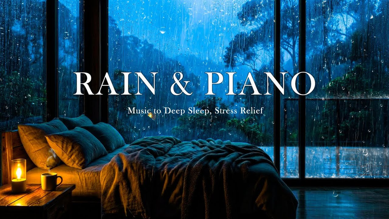 This Rainy Night Piano Music Cures Insomnia (Fall Asleep Naturally)