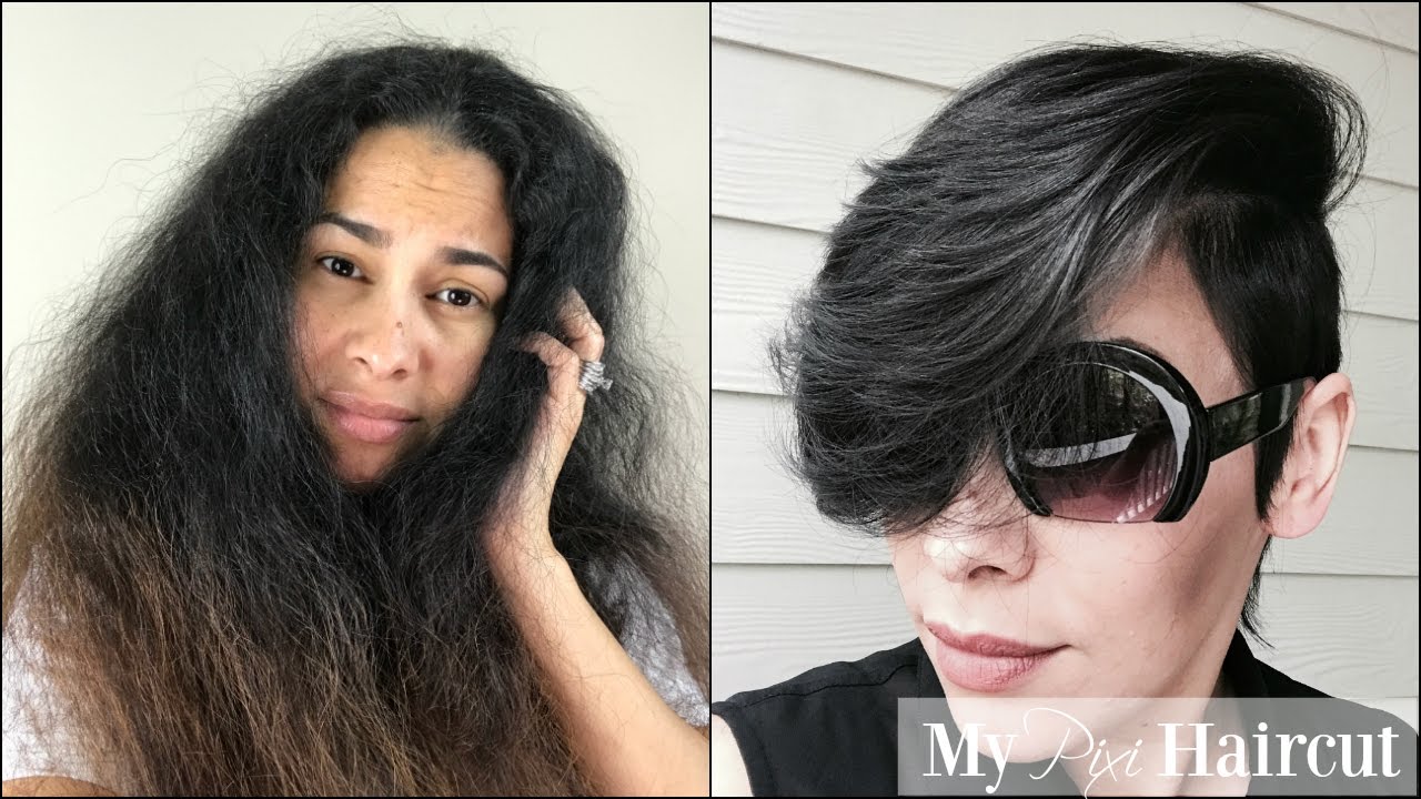 Long Damaged Hair to My New Pixie Hair Cut - Short Spring/Summer Pixie Layered Hair Style