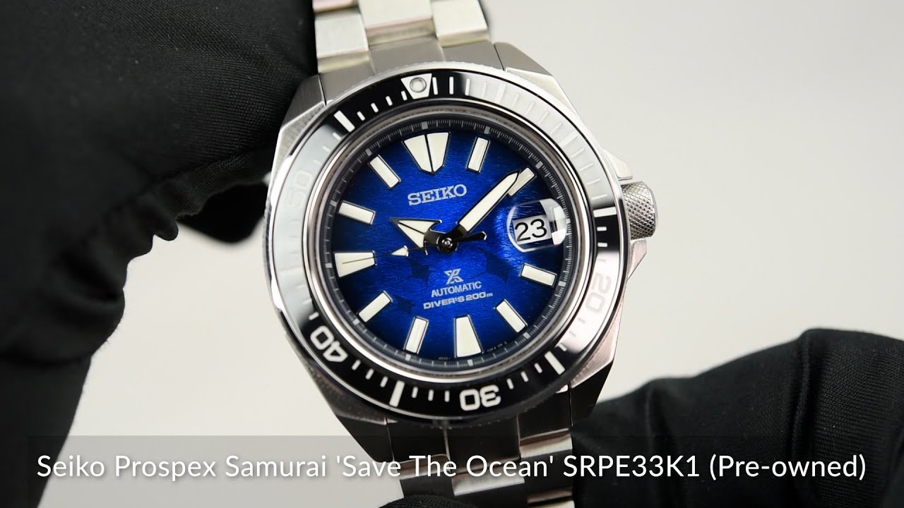 Seiko Prospex Samurai 'Save The Ocean' SRPE33K1 (Pre-owned)