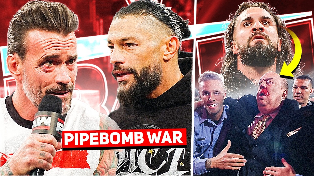 Roman Reigns Vs CM Punk PIPEBOMB!! Seth Rollins ATTACKS Paul Heyman on Raw!!