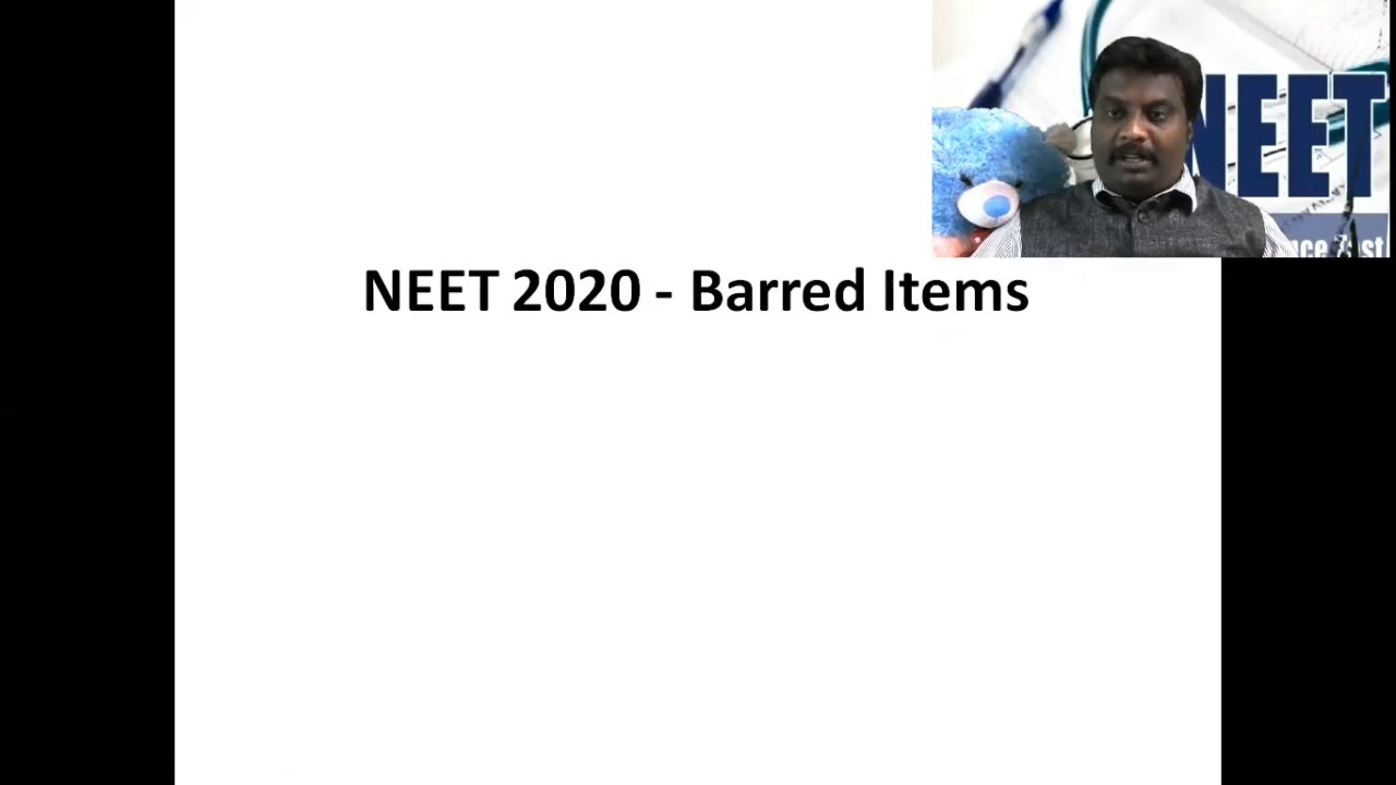 List of barred items in NEET 2020 tamil