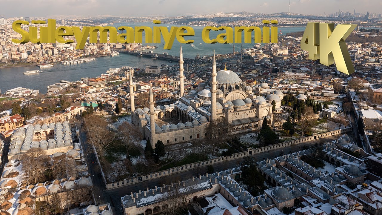 4K Karlı Süleymaniye Camii Havadan Çekimleri , İSTANBUL TURKEY , Drone By Aslan Özcan