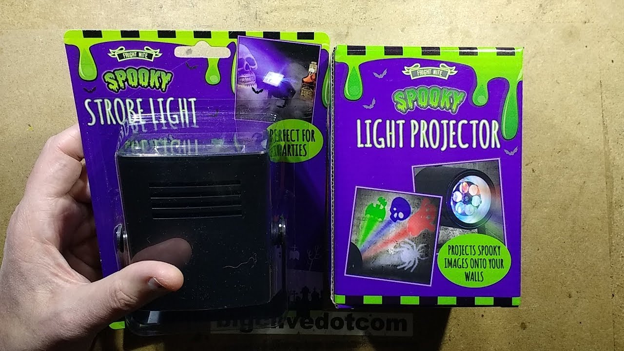 Poundland's 2017 Halloween projector and strobe.