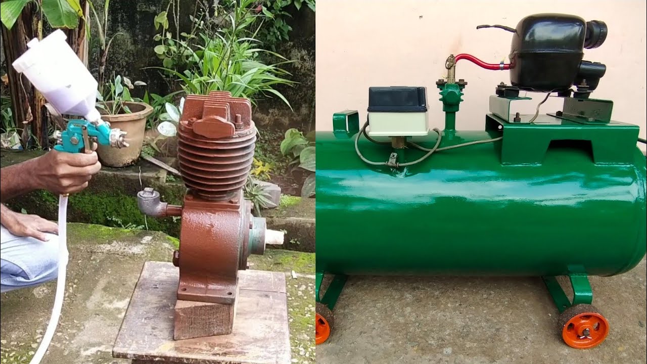 Spray Painting With DIY Silent Air Compressor /Will it Work?