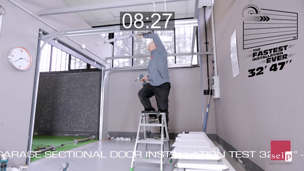 SEIP - Test di installazione porta sezionale in 32'47'' – velocità reale con dettagli