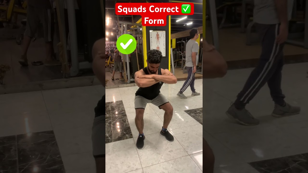 Correct ✅ Form of Squads | How to do Squads #shorts #youtubeshorts #squads #legsday #legsworkout