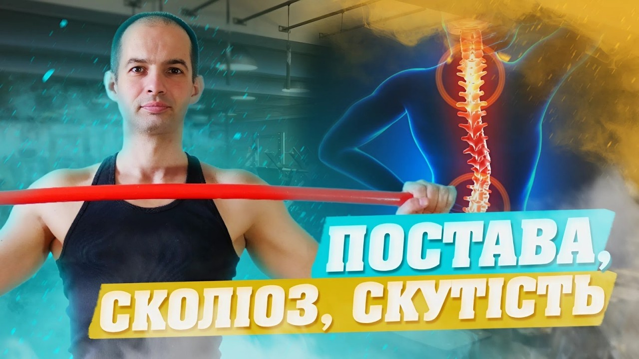 ВПРАВИ З ПАЛКОЮ ПРИ СКОЛІОЗІ, КІФОЗІ, ЛОРДОЗІ / ТРЕНУВАННЯ ДЛЯ ЗДОРОВОГО ХРЕБТА / РАНКОВА ЗАРЯДКА
