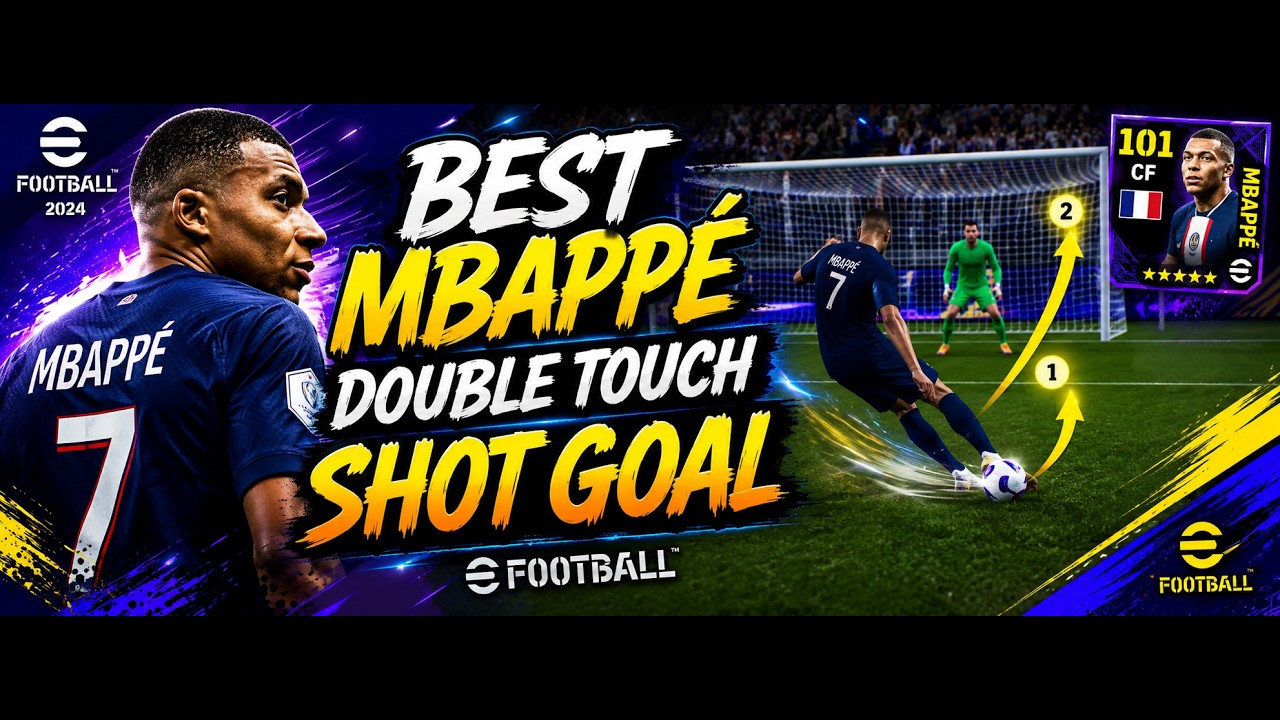 BEST MBAPP&Eacute; DOUBLE TOUCH GOALS 😱 | Insane Finishing & Skills in eFootball #efootball #mbappe #goals