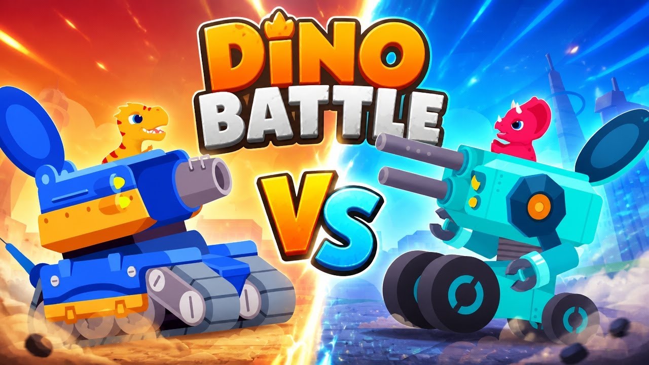 Детская игра Динозаврики и поединки боевых машин роботов. Сила математики. Dinosaur Math от Yateland