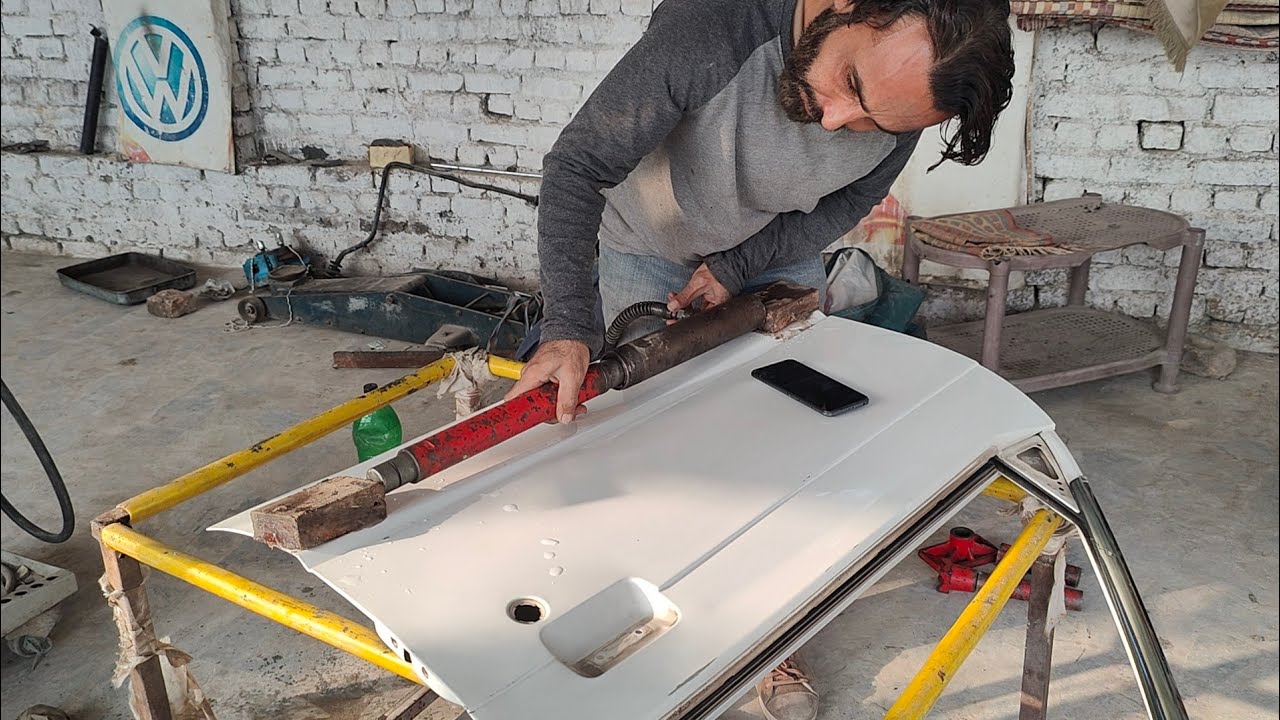 Suzuki Mehran Front Door PDR  Paint Lees Dry  Dent Remove