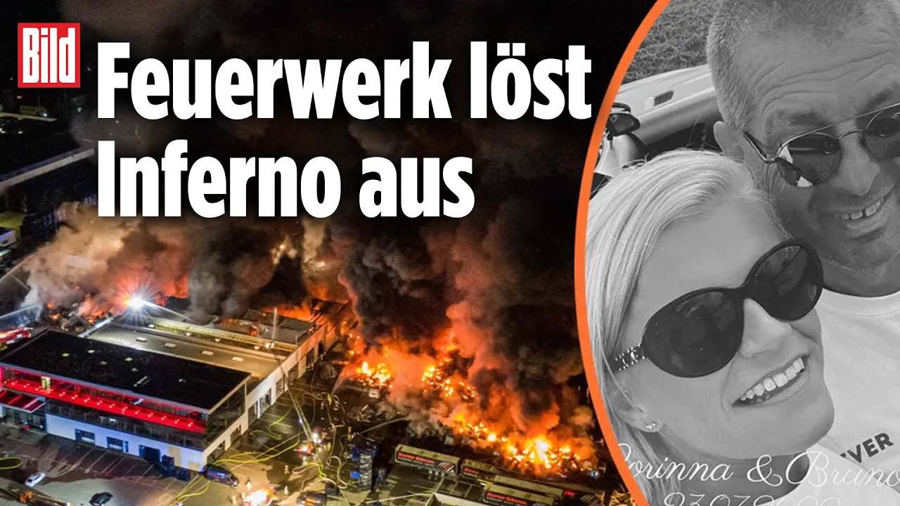Großbrand bei Mega-Hochzeit: Lebenswerk von Reifen-König Göggel brennt lichterloh