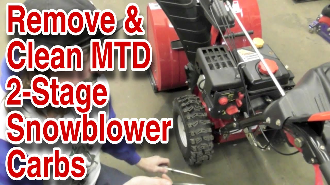 How To Remove & Clean The Carburetor On An MTD/Craftsman 2-Stage Snowblower