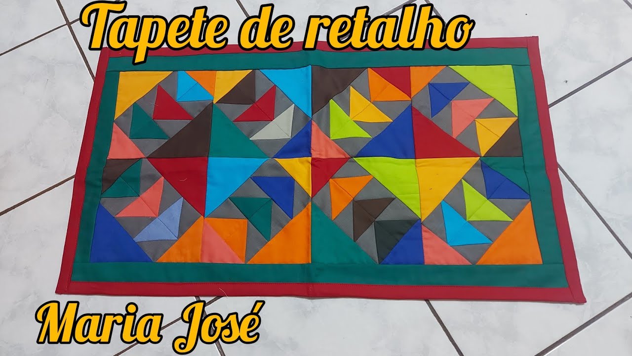 QUER UM TAPETE DE RETALHO SUPER LINDO ? ENTÃO FAZ DESSE JEITO !