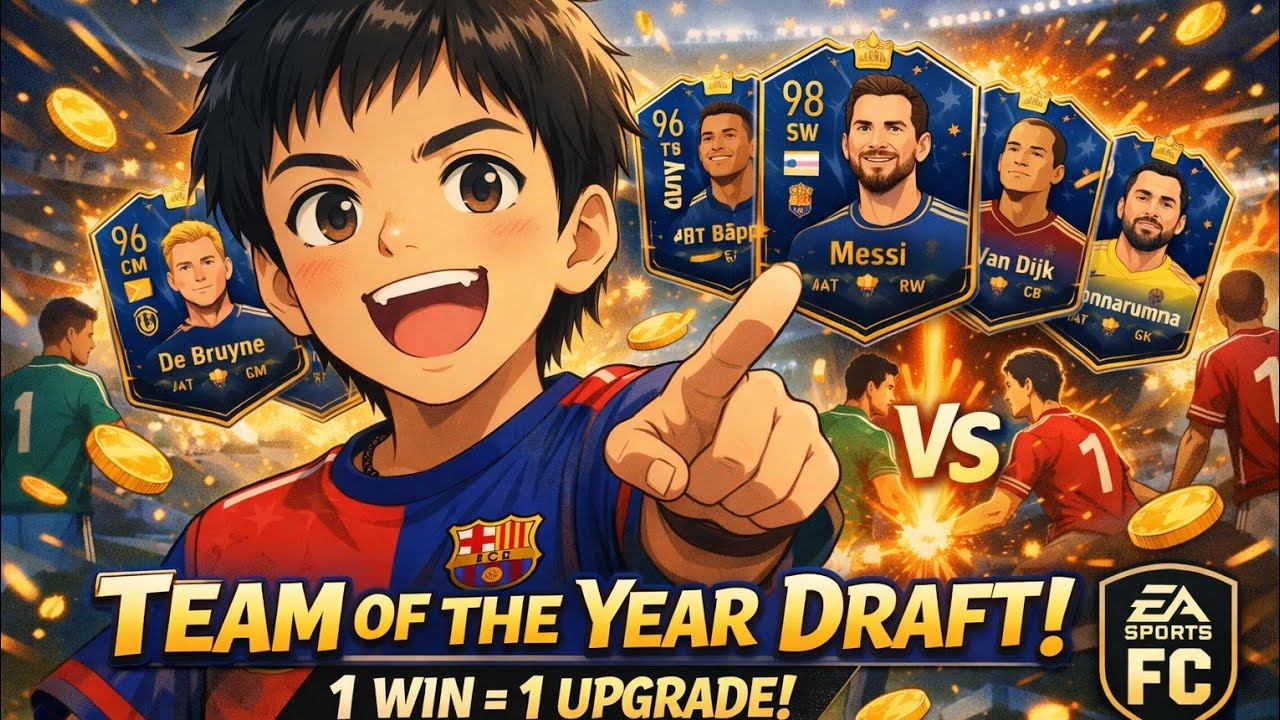 1 h2h win =using 1 TOTY team of the year draft 