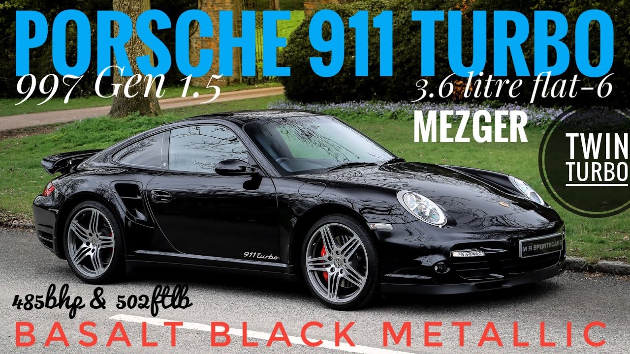 Porsche 911 Turbo Coupe 997 Gen 1.5 Triple Black 2008 UK with Just One Previous Owner! For Sale