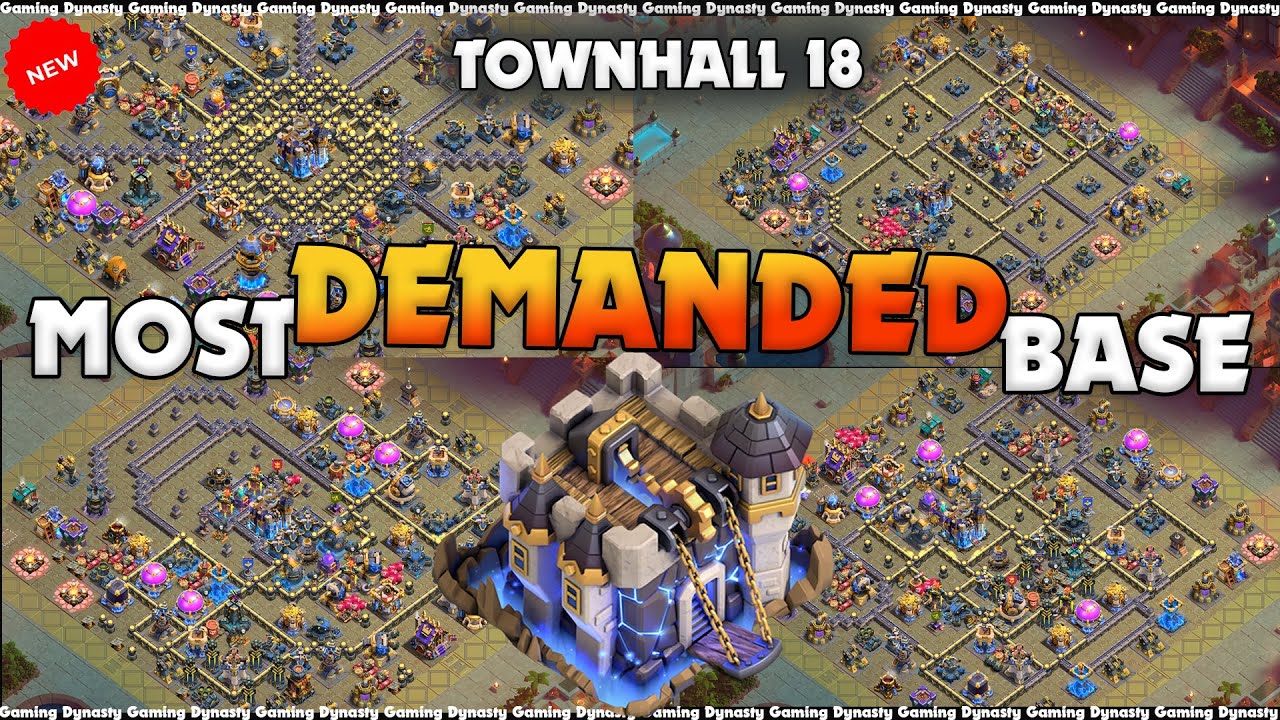 ANTI-3 TH18 BEST WAR BASE || TH18 TROPHY PUSHING WITH COPY LINKS ||TH18 WAR AND CWL BASE ANTI METEOR