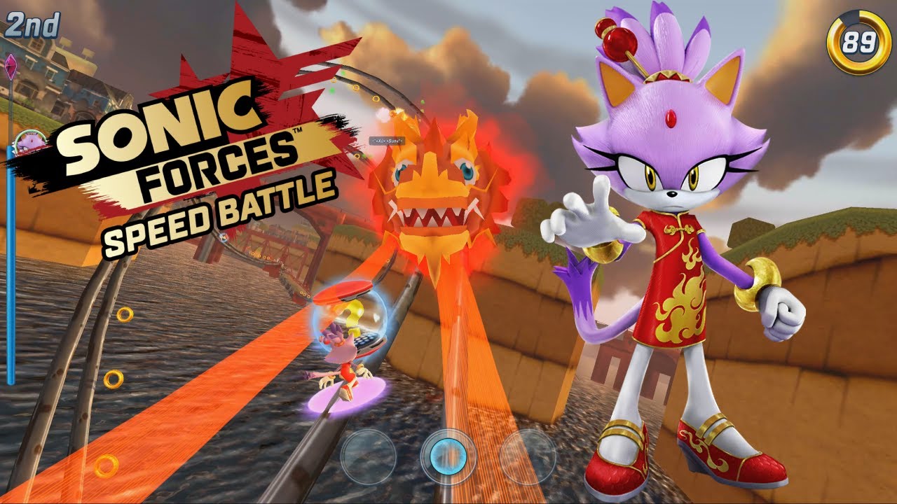 Lunar Blaze (lvl 8) Gameplay {Widescreen} - Sonic Forces: Speed Battle