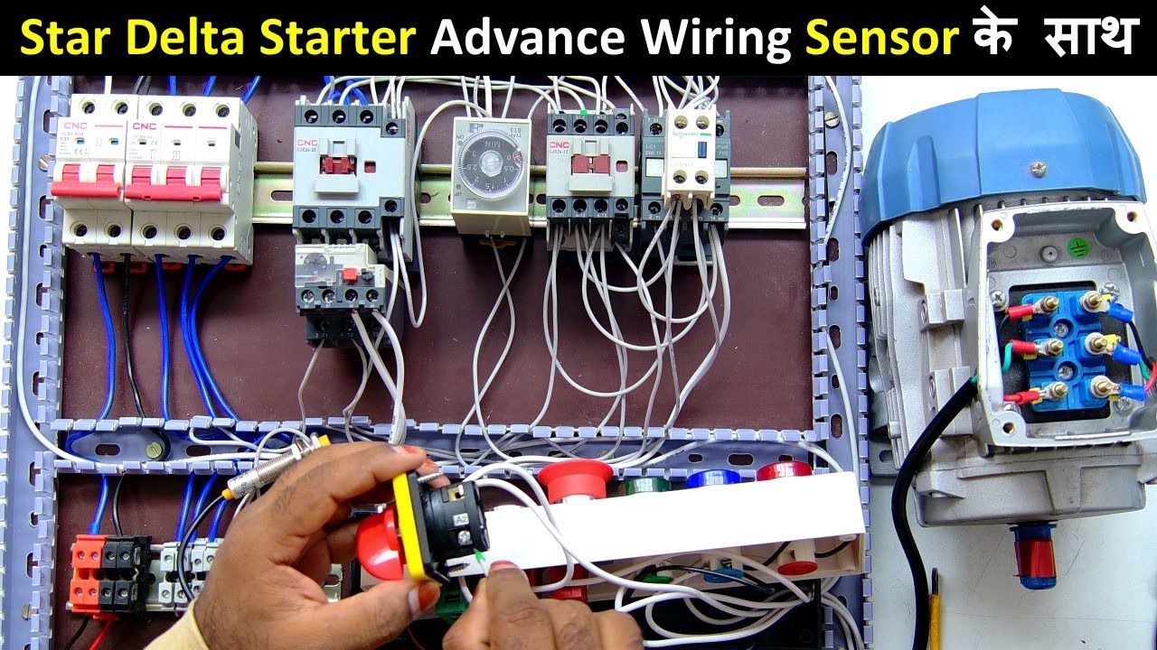 Star Delta Starter में Sensor और Selector switch का Connection करना सीखे 
