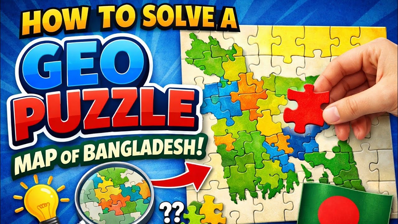 how to solve a geo puzzle map of Bangladesh
