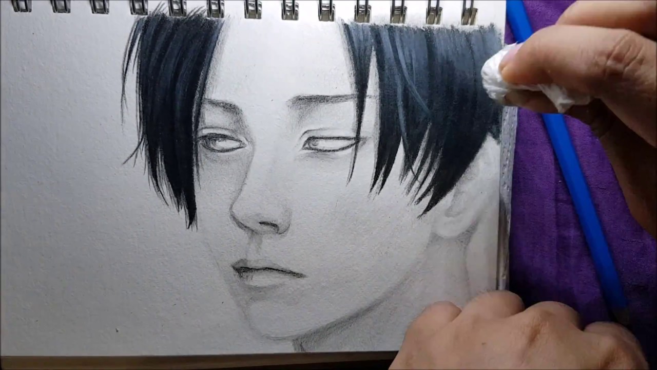 Drawing Levi realistic style