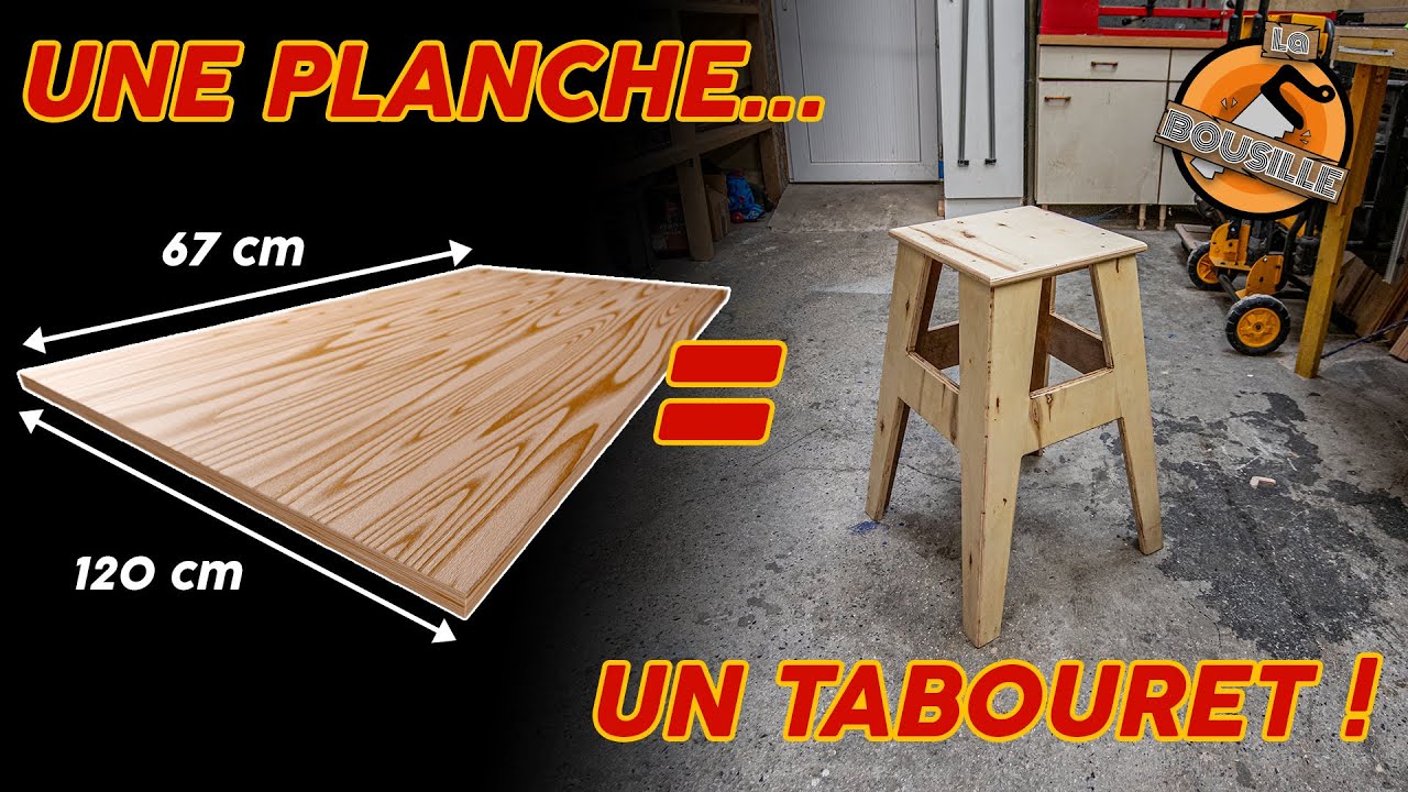 Tabouret d'atelier simple et pas cher pour commencer la menuiserie !