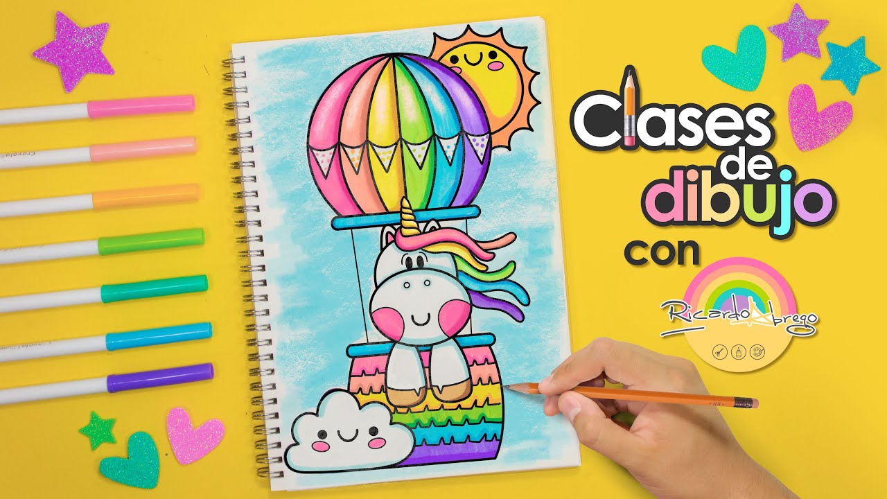 Cómo dibujar un UNICORNIO en globo - CLASES DE DIBUJO CON RICARDO