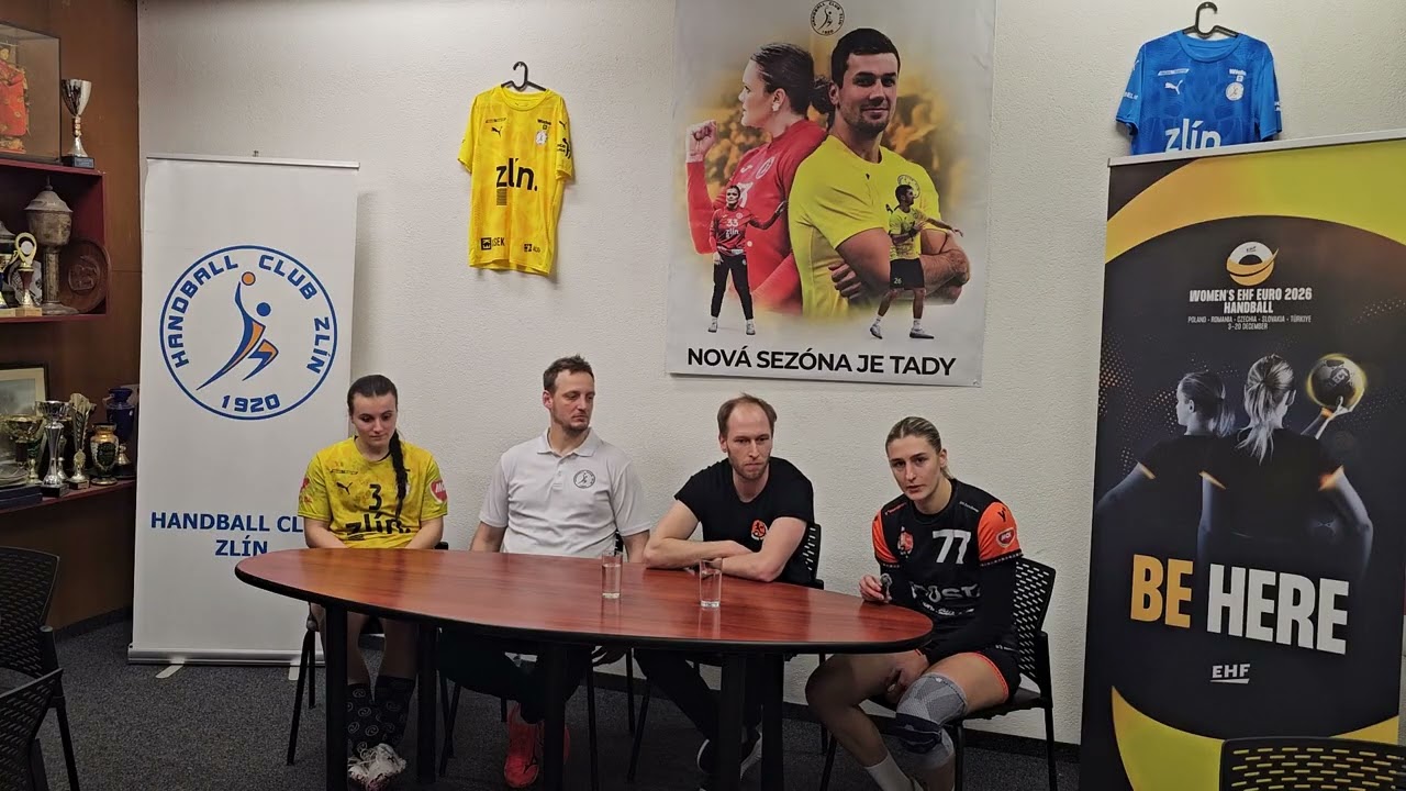 Tisková konference HC Zlín - DHK Baník Most ženy MOL liga 14.01.2026