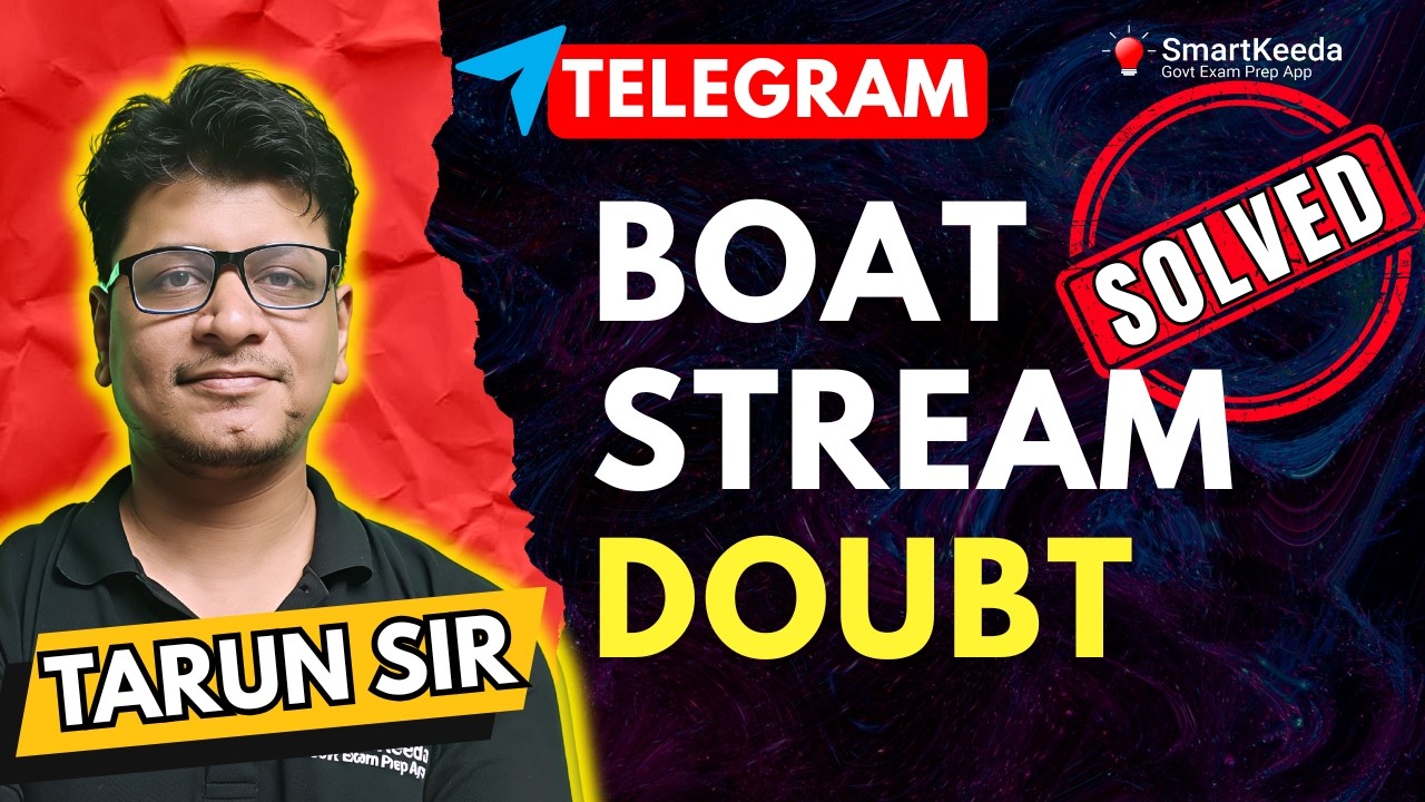 🔥 Doubt Solved from Telegram | Boat & Stream | Data Sufficiency | SBI PO | IBPS PO | Tarun Jha