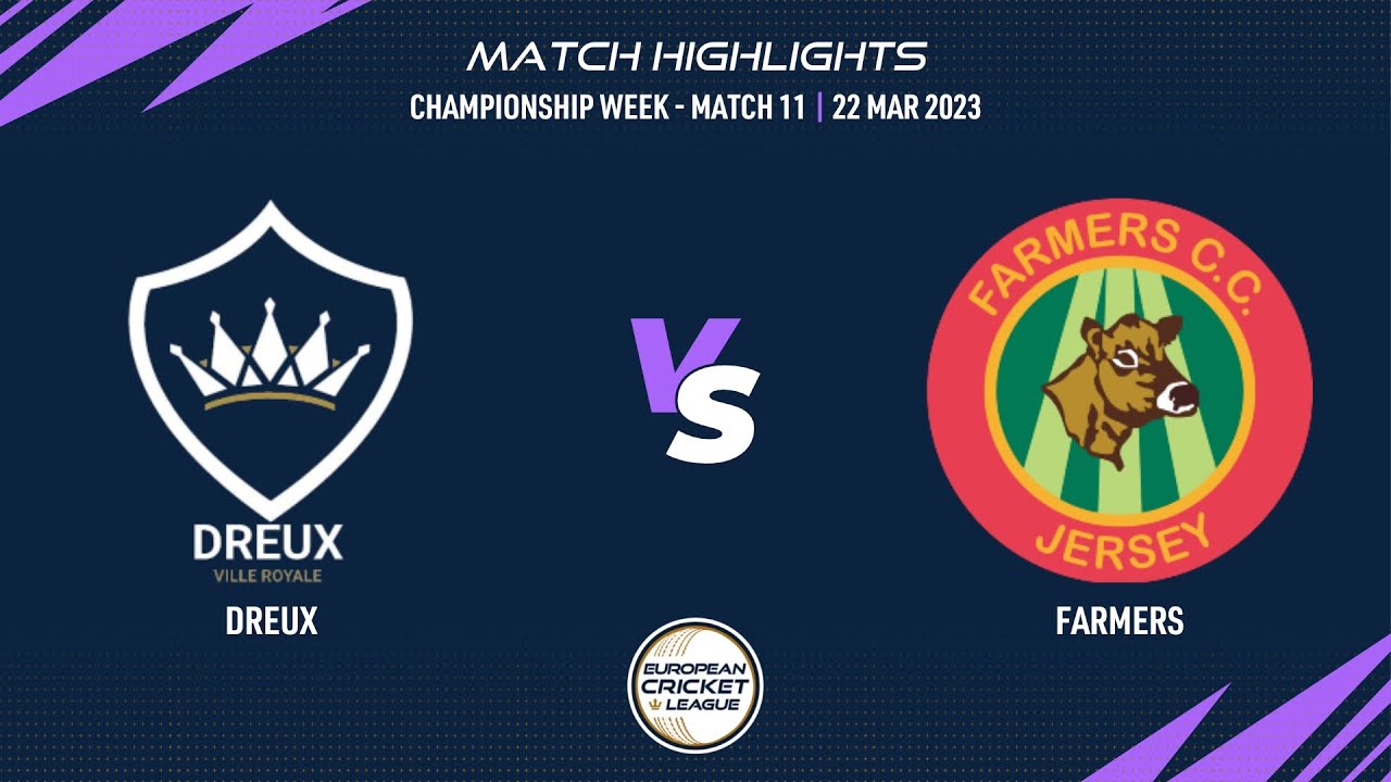 Championship Week, Match 11 - DRX vs FAR | Highlights | European Cricket League 2023 | ECL23.095