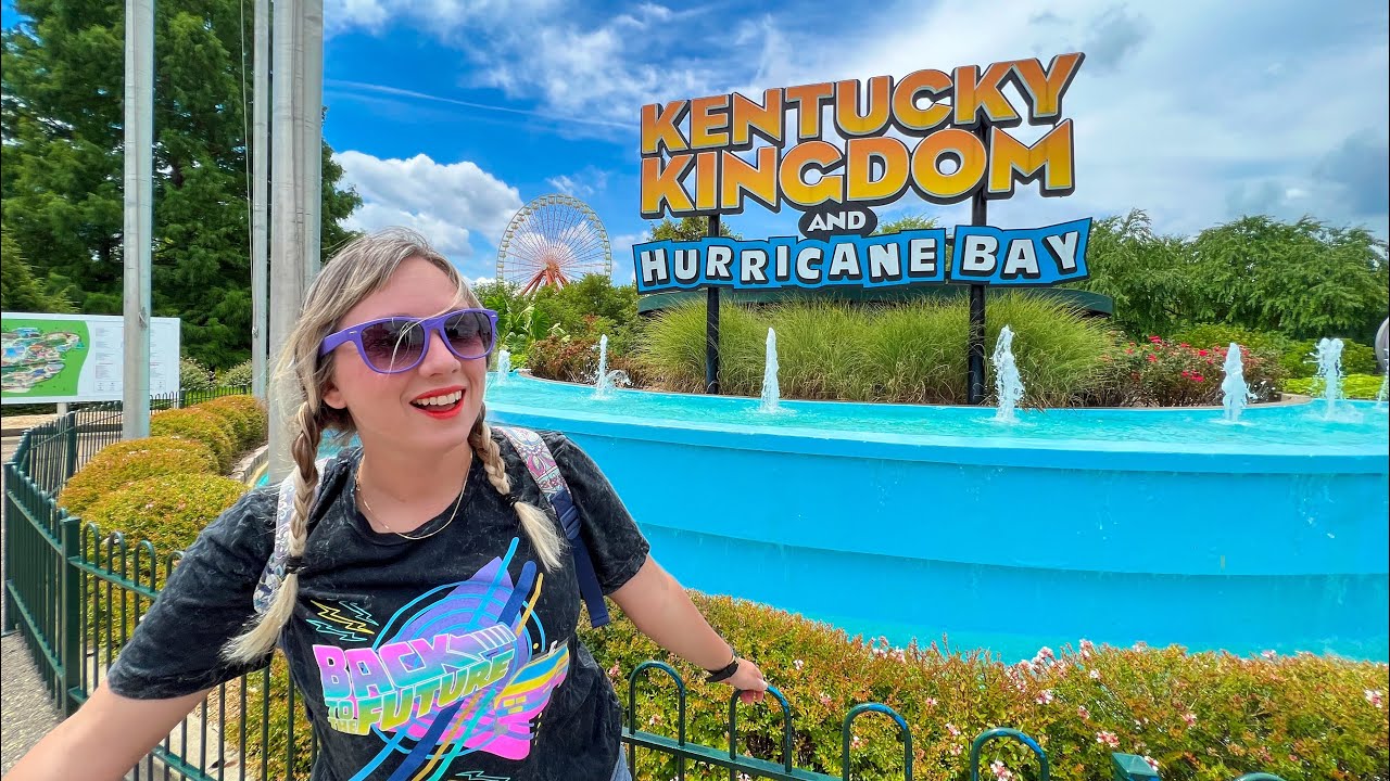 Kentucky Kingdom MY FIRST TIME! Storm Chaser, Lightning Run, Kentucky Flyer, Dog Show & Food!