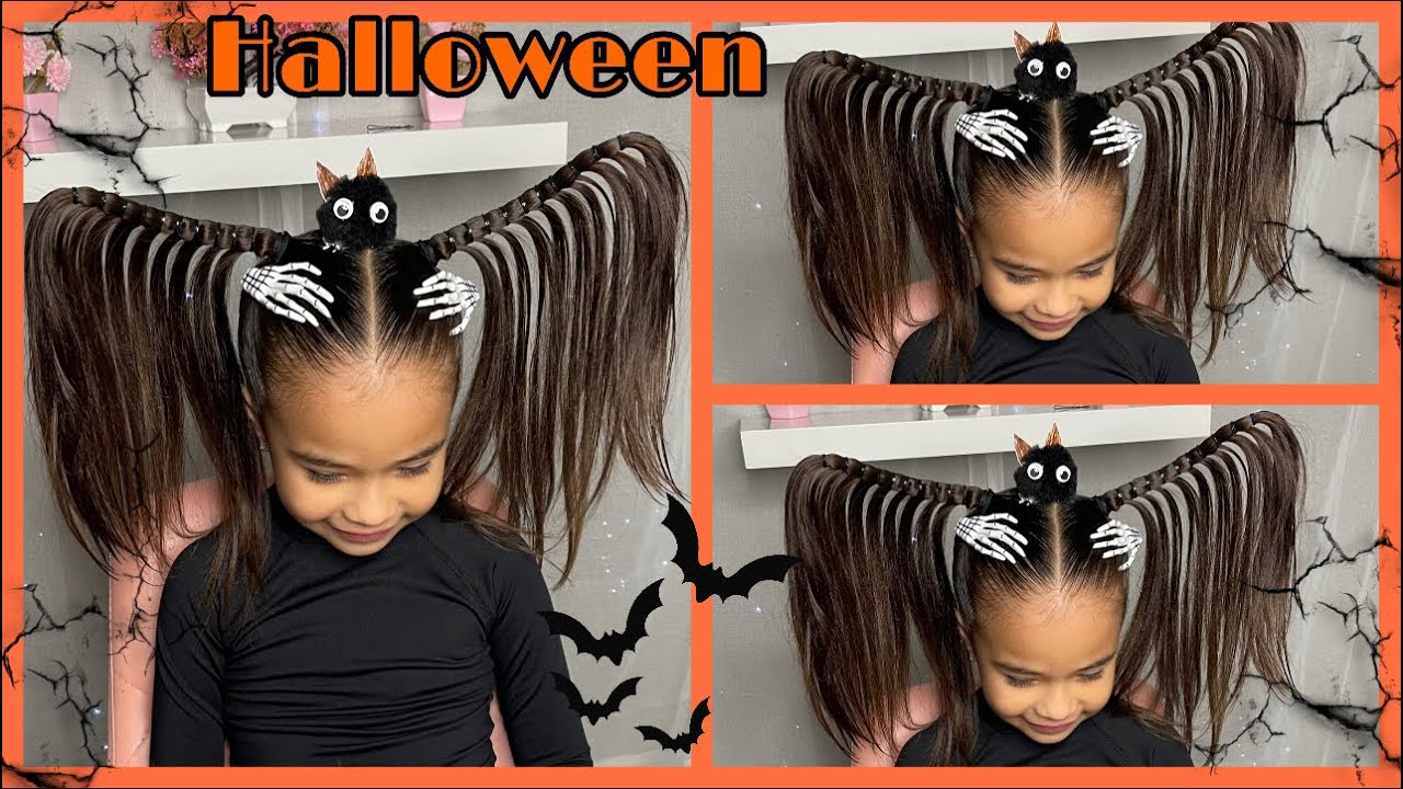 Peinado para halloween🦇👻 / peinado loco 😜